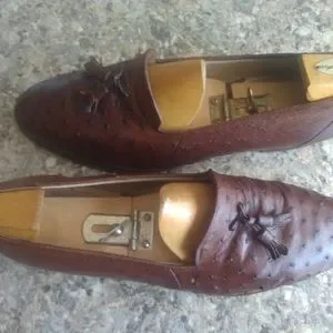Traversi Men\'s Brown Full Quill Tassel OstrichSkin Slipon Loafer Size 11M Traversi | Shoes | Traversi Mens Brown Full Quill Tassel  main image 4